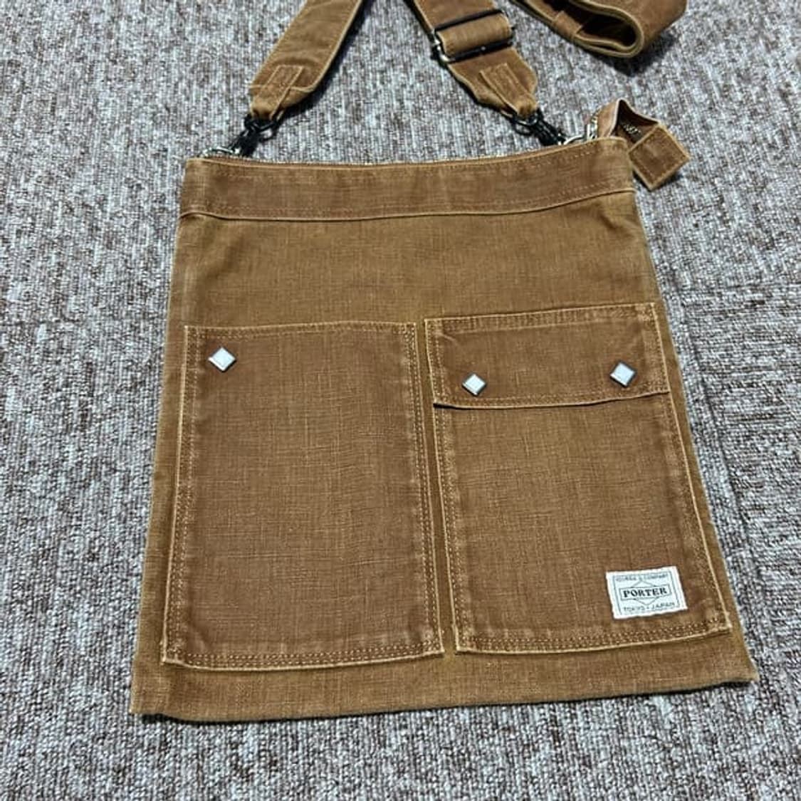요시다 포터(Yoshida Porter)의 브라운 캔버스 코튼 웨스턴 포 상품이미지5