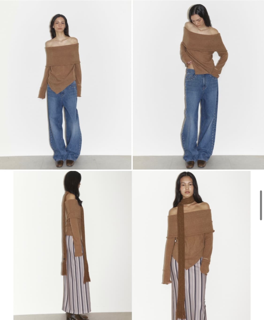 폴리수엠 오프숄더 브라운 상품이미지2