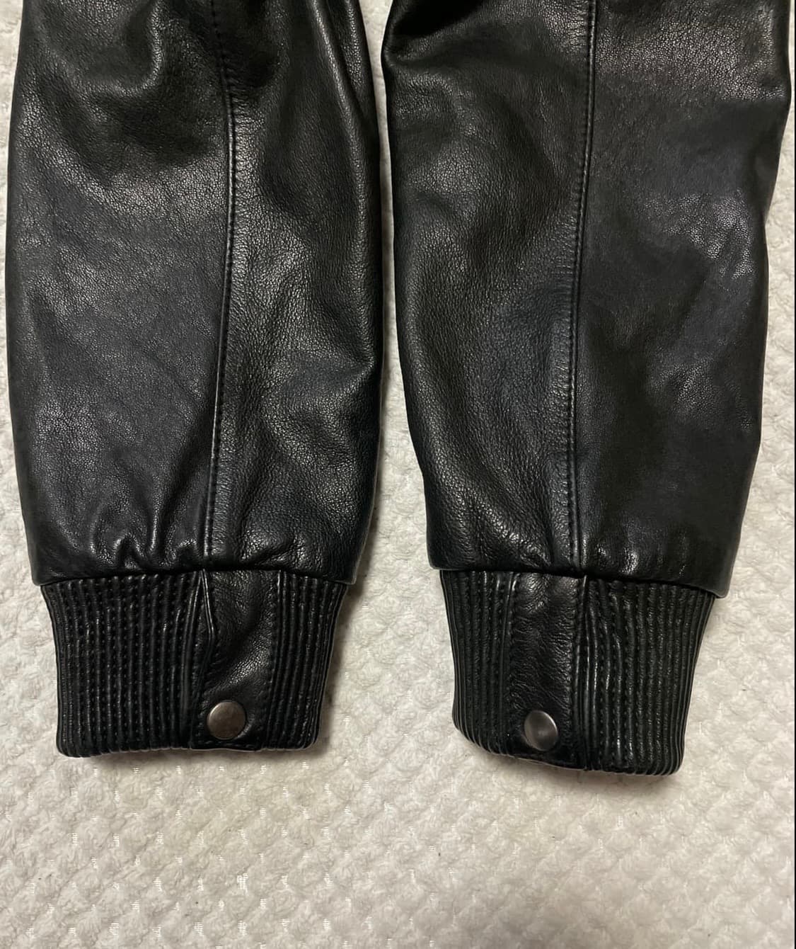 빈티지 램스킨 레더 봄버 자켓 L 상품이미지3