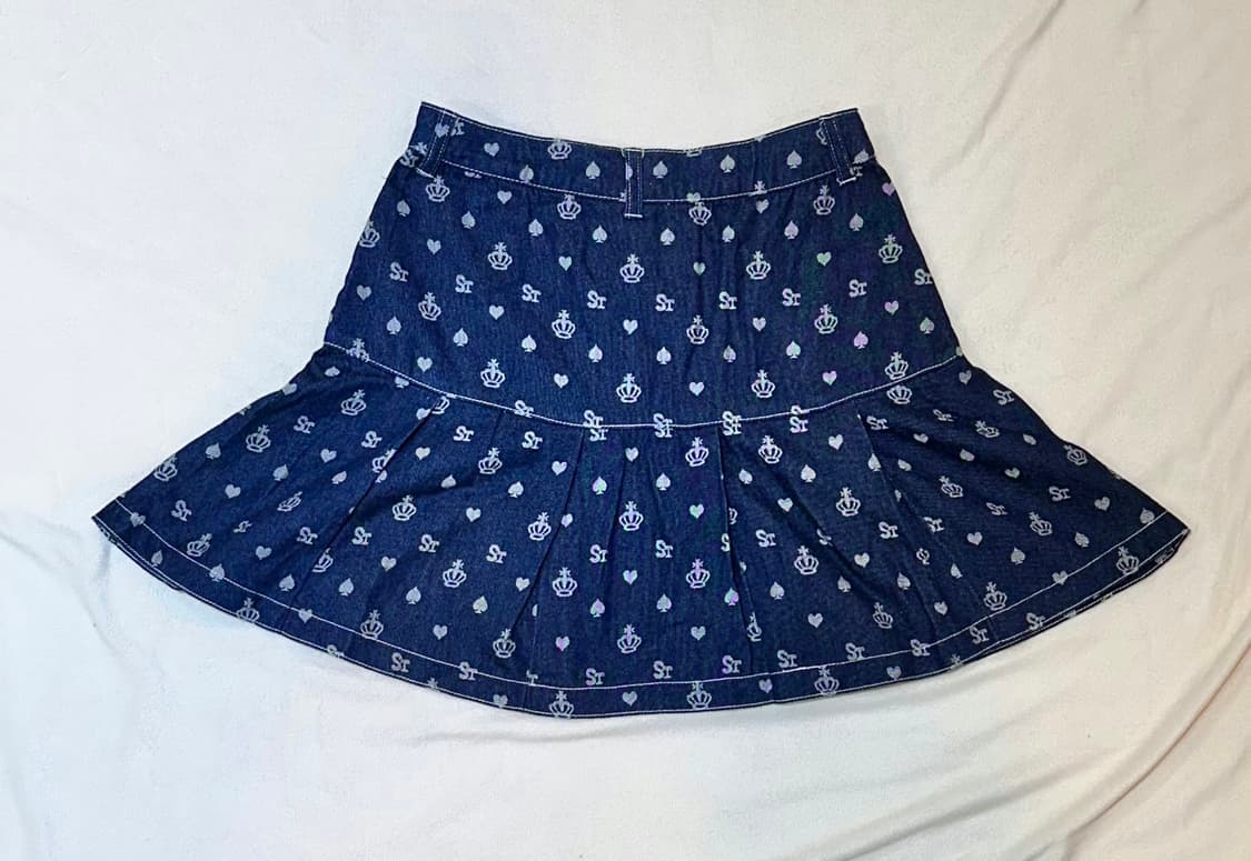 데님 스커트 플레어 A라인 패턴 상품이미지4