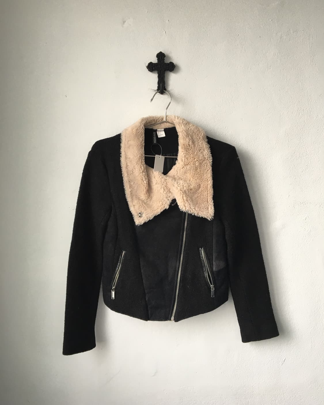 High neck fake fur suede jacket 상품이미지5