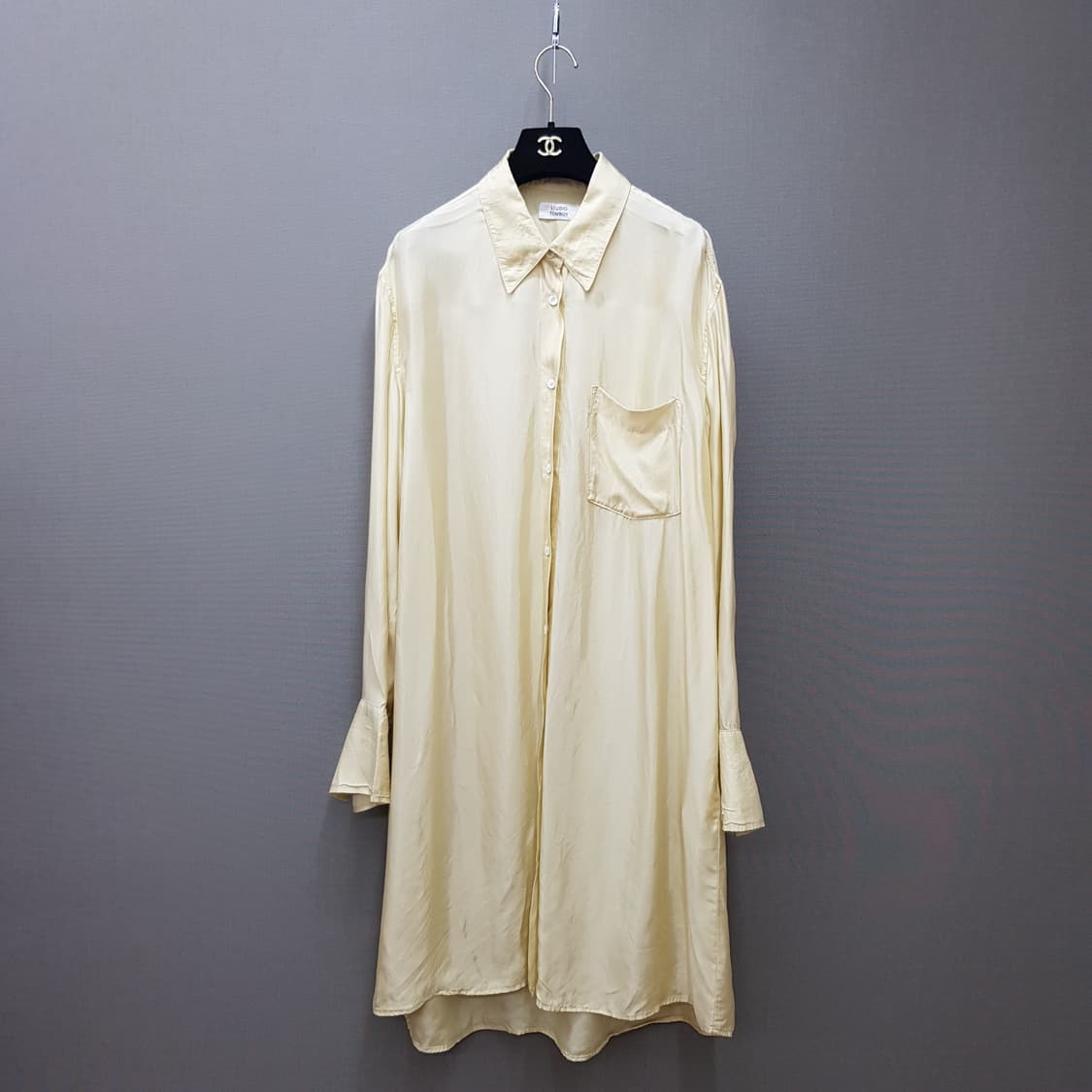 스튜디오톰보이 2021 레이온 롱 셔츠 원피스 Free사이즈 상품이미지1