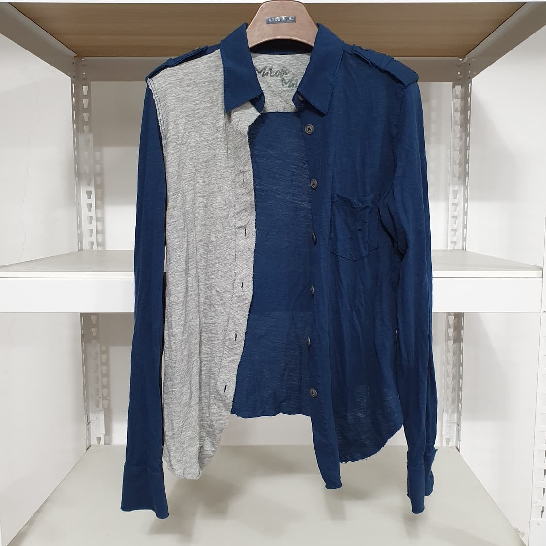 빈티지 그런지페어리 y2k 밀란로랭 u라인 셔츠 탑 상품이미지4