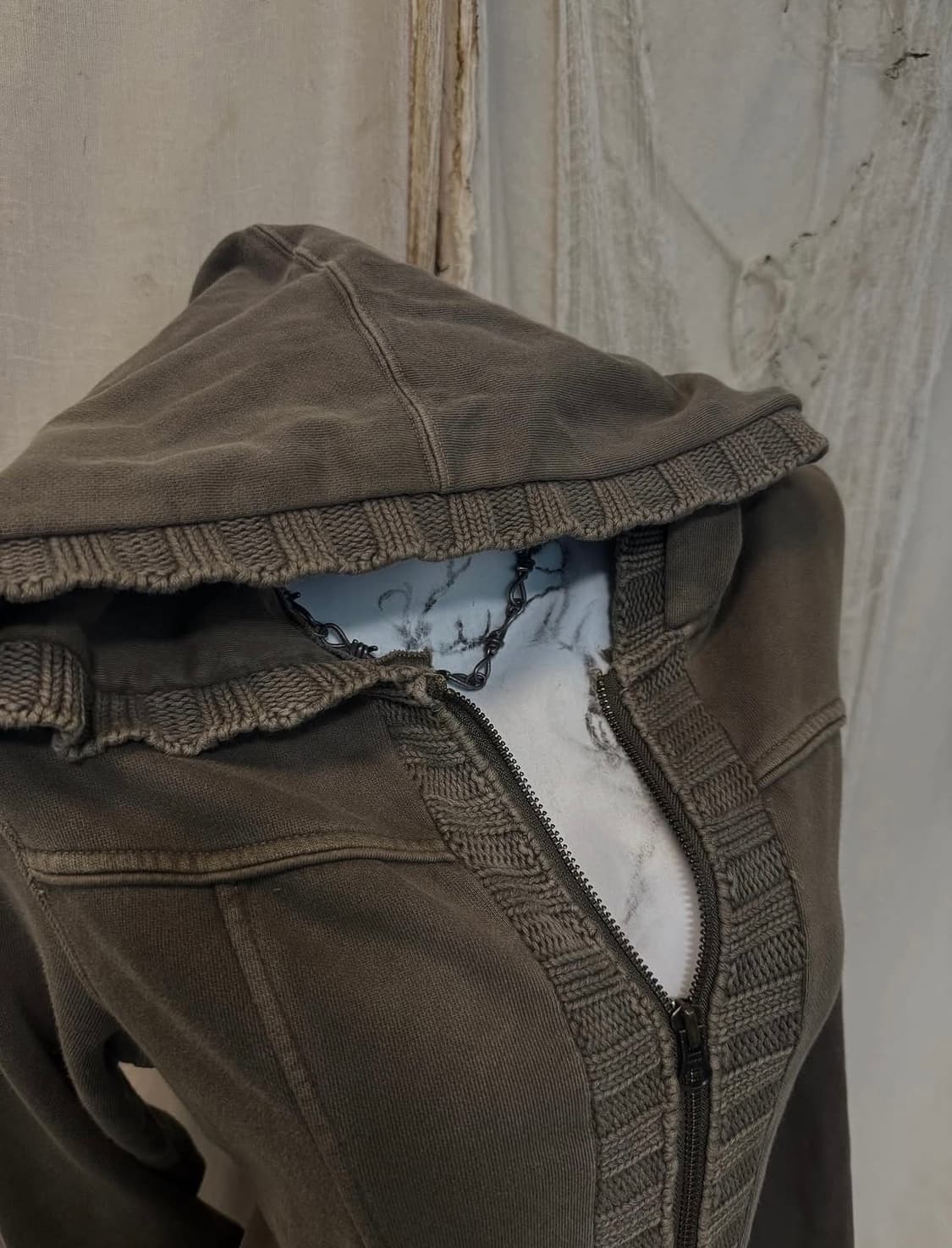 Twoway Pocket Detail Knit Zipup 상품이미지3