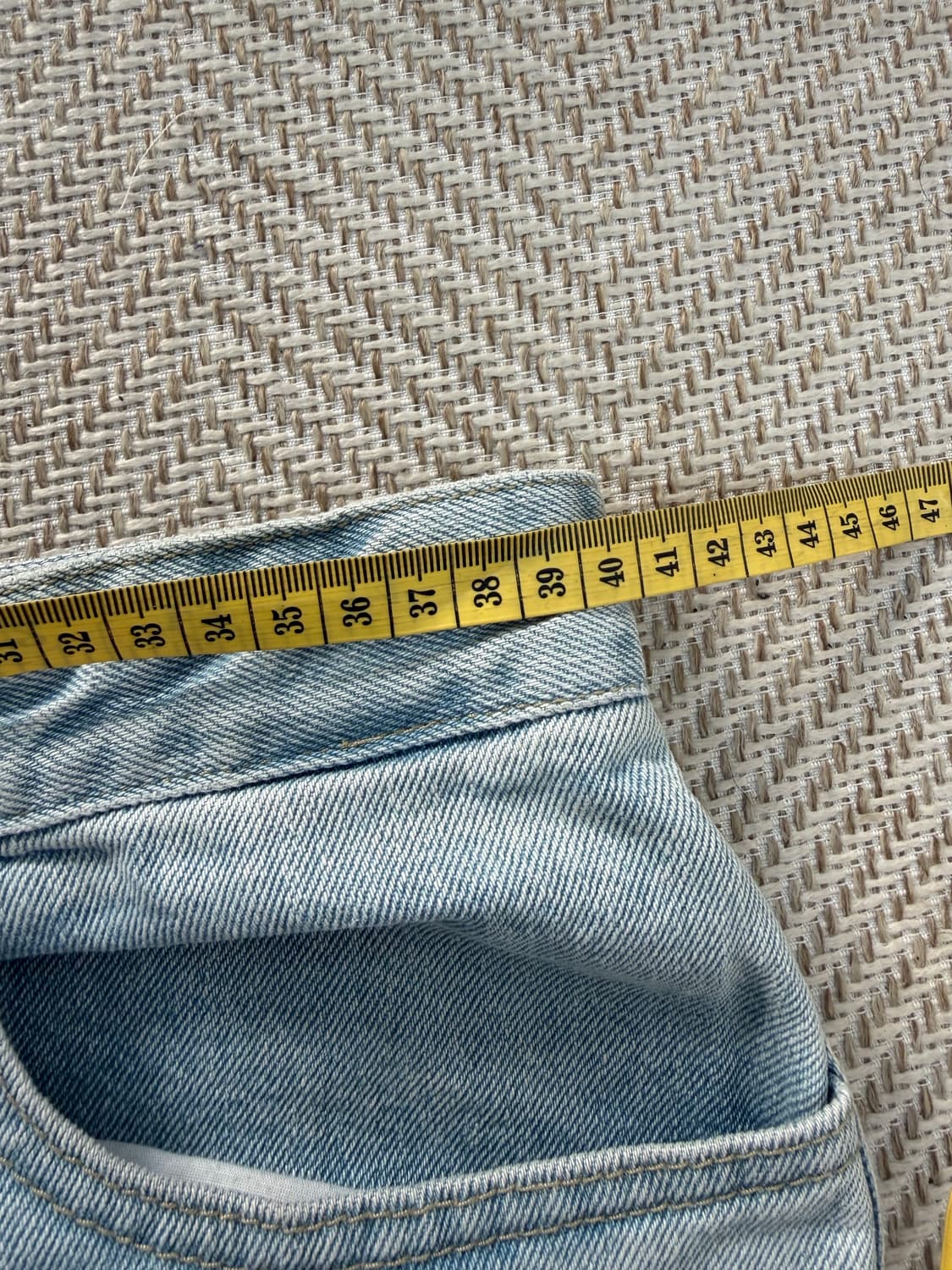 정품) 솔리드옴므 연청 데님 반바지 48(30-32) 상품이미지7