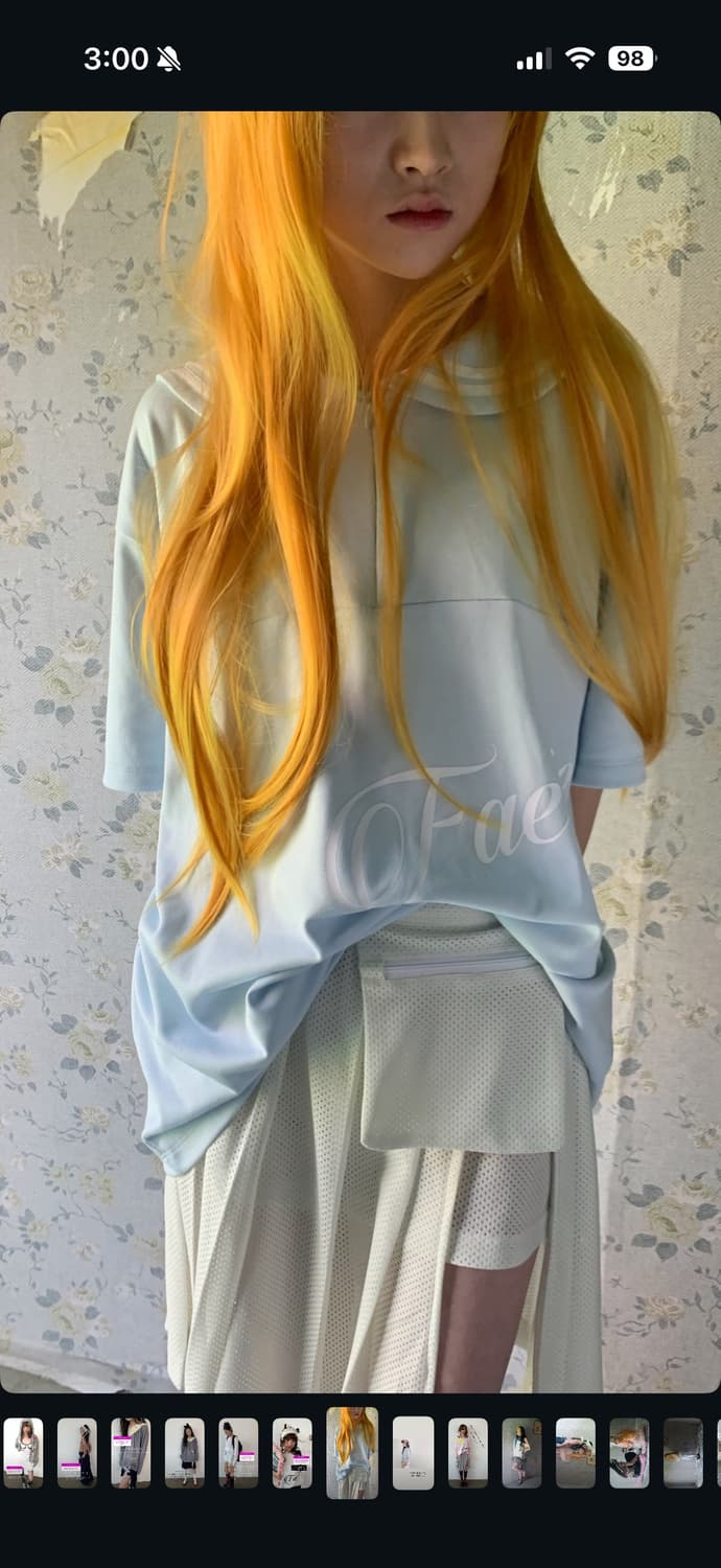 샵페어리 세일러 메쉬 탑 sailor collar mesh blue 상품이미지2