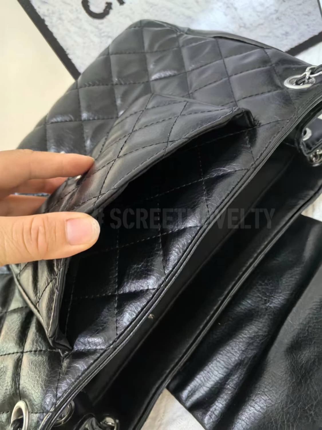 샤넬 CC로고 은장 스트랩 숄더 체인백 상품이미지6