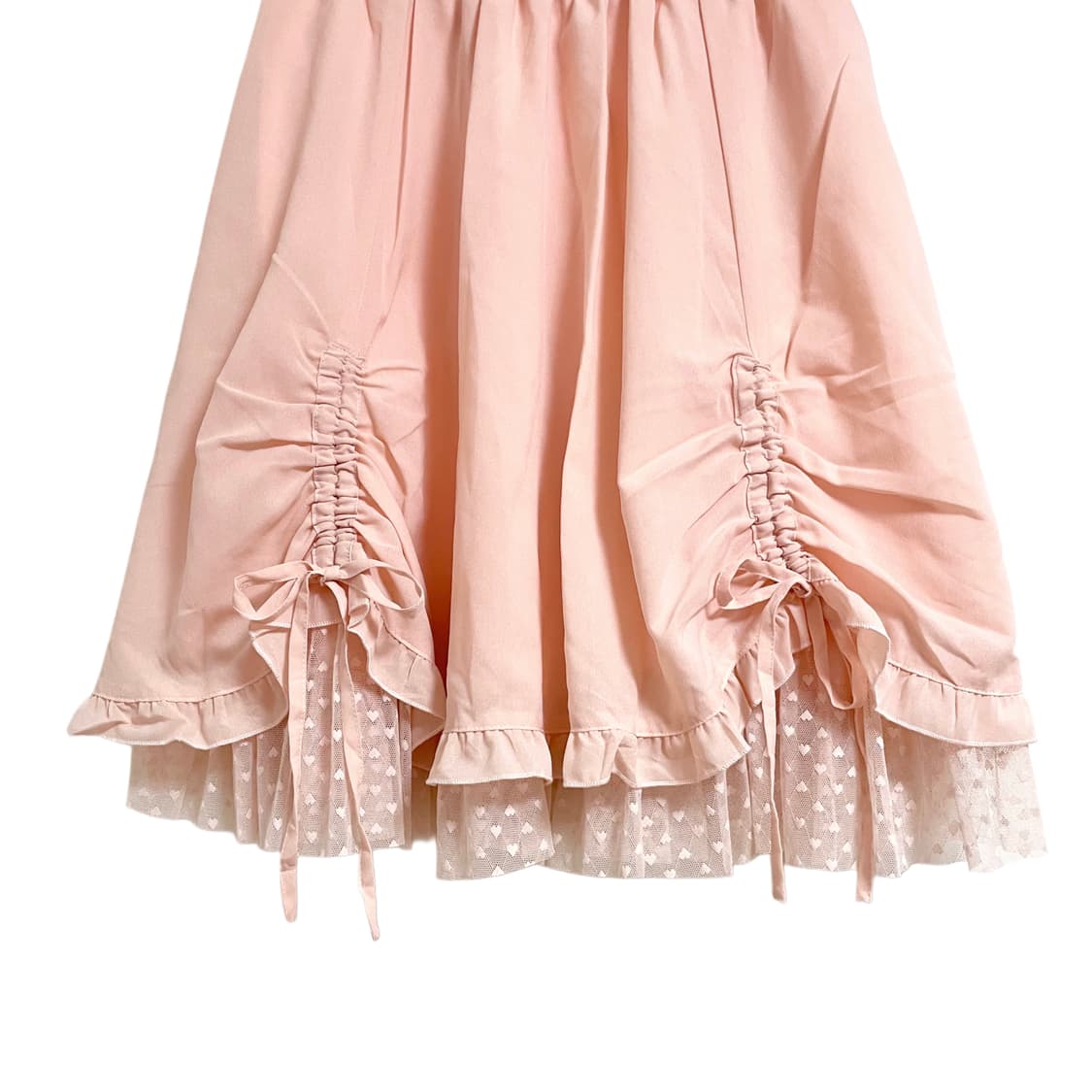  femme 엑시즈팜 핑크 도트 셔링 스커트 히메갸루 갸루 러블리 엑팜 상품이미지2