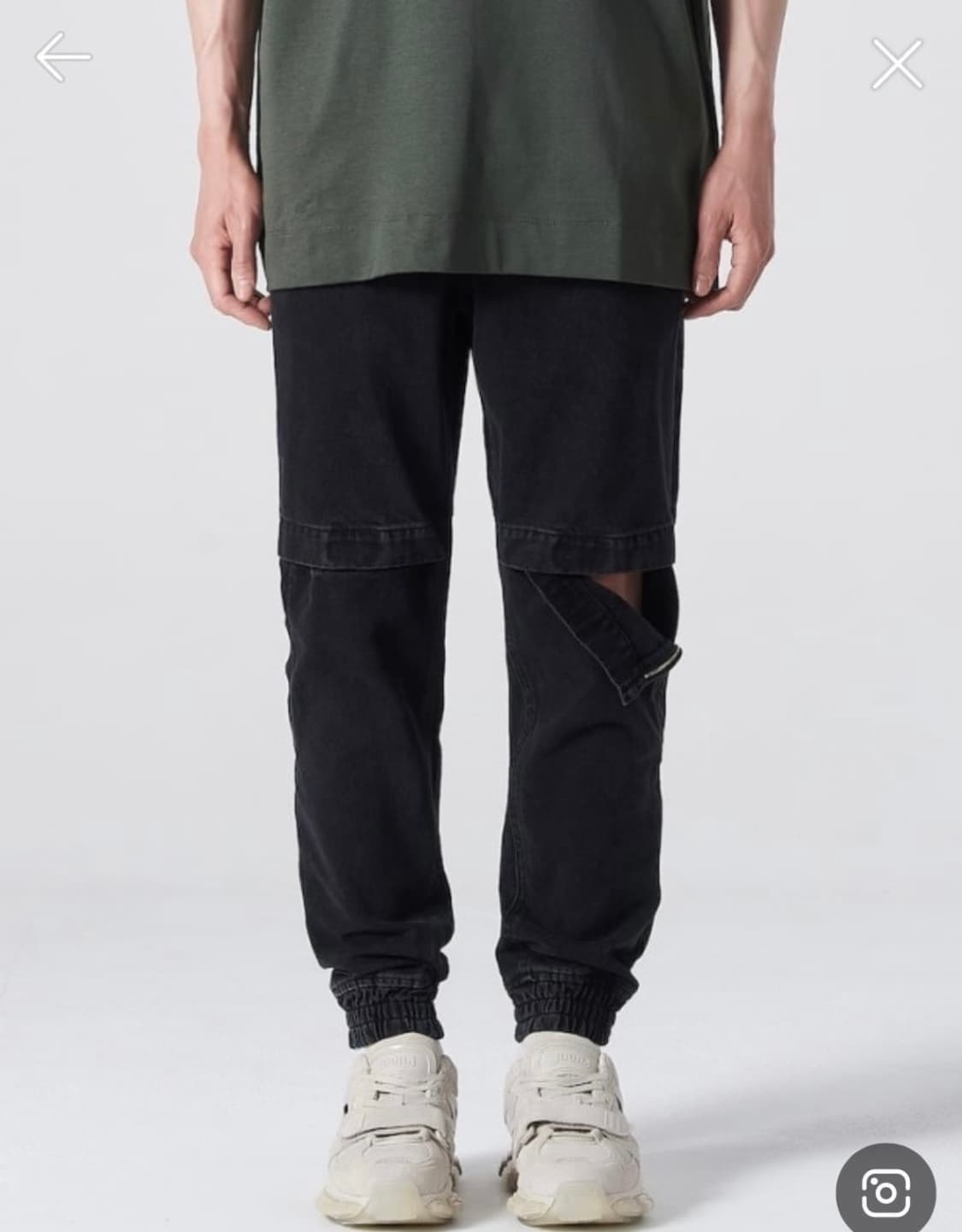 준지 무릎절개 조거팬츠 46 상품이미지1