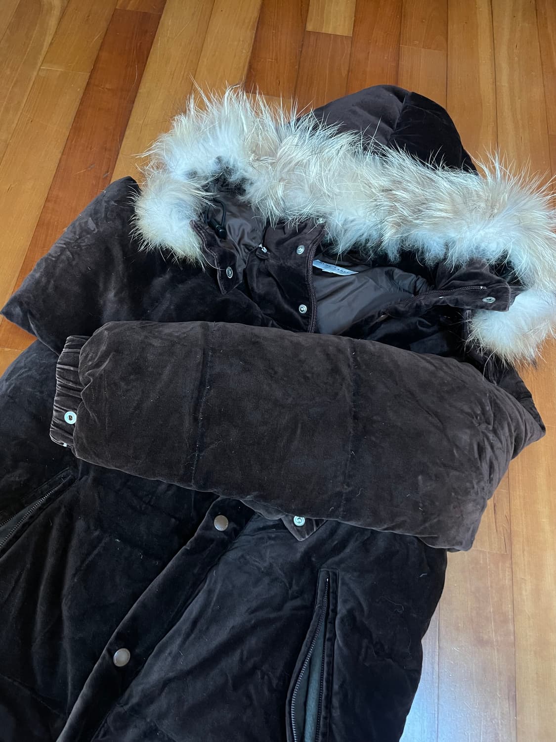 United arrows 유나이티드애로우즈 블루라벨 벨벳 덕다운 패딩 상품이미지1