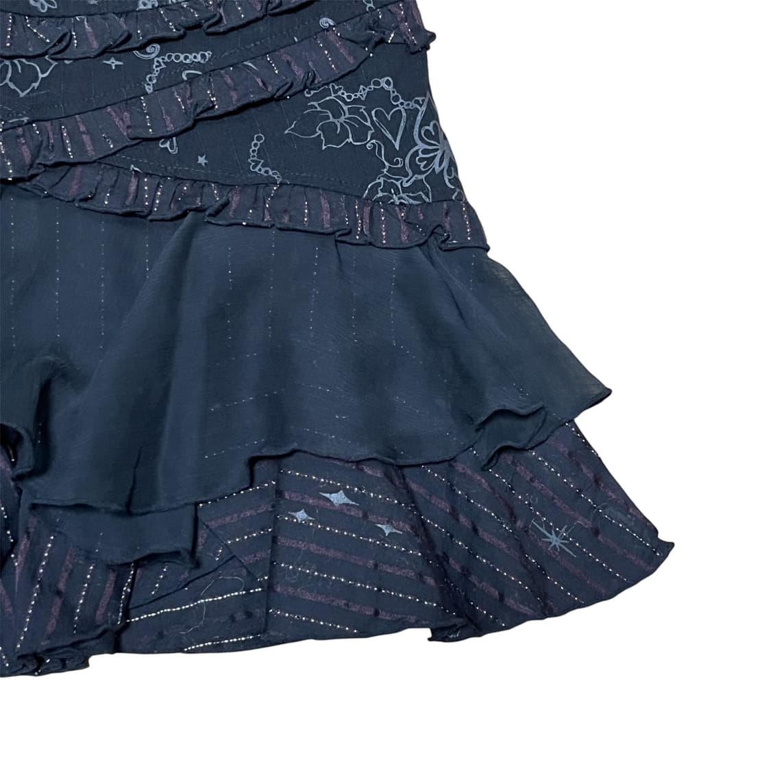 에이치나오토 블랙 고딕 프릴 미니스커트 상품이미지5