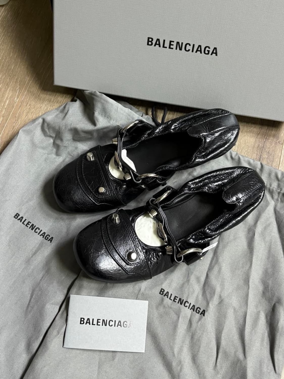 Balenciaga 발렌시아가 시티 레더 발레리나 플랫 슈즈 240 상품이미지2