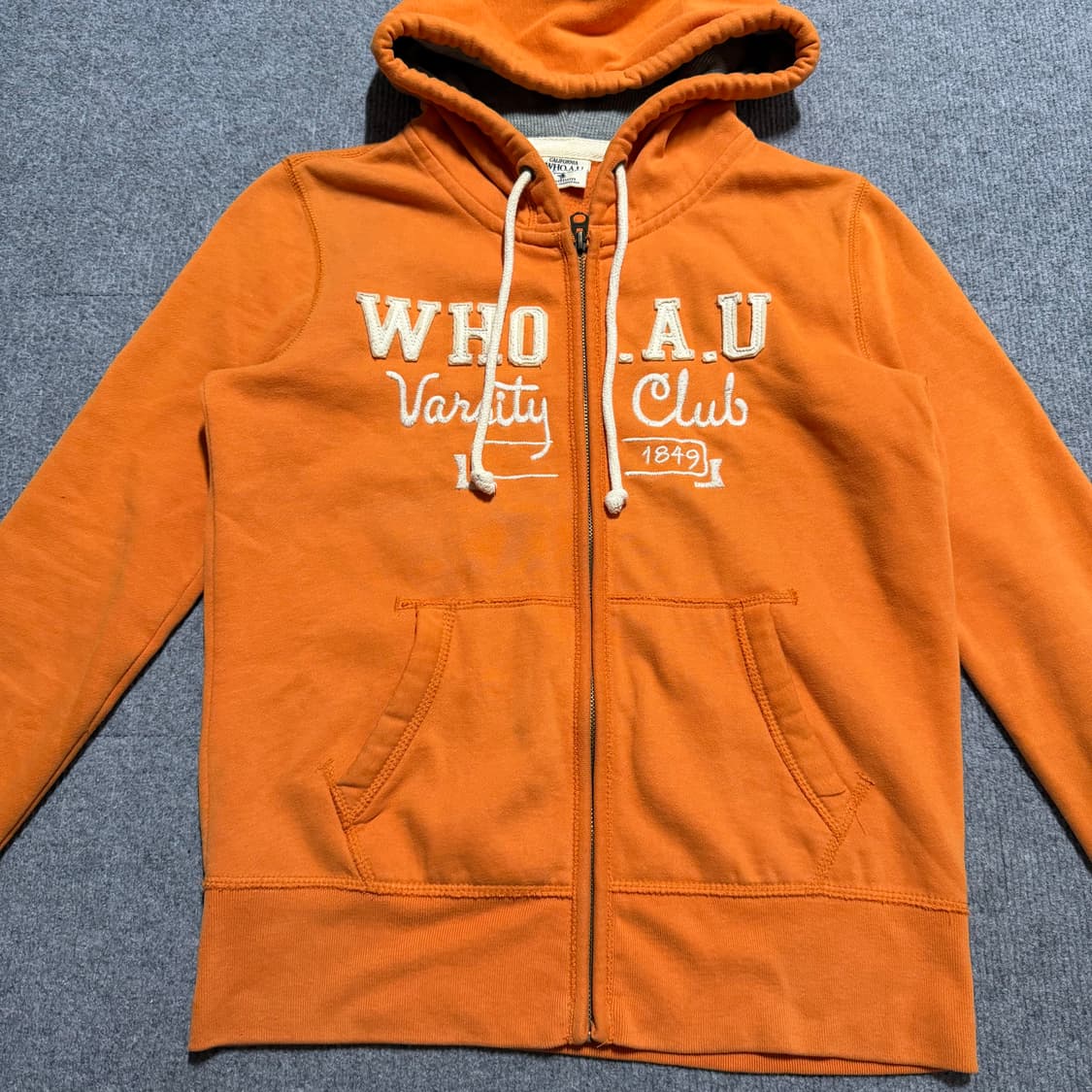 후아유 주황색 후드집업 m 상품이미지2