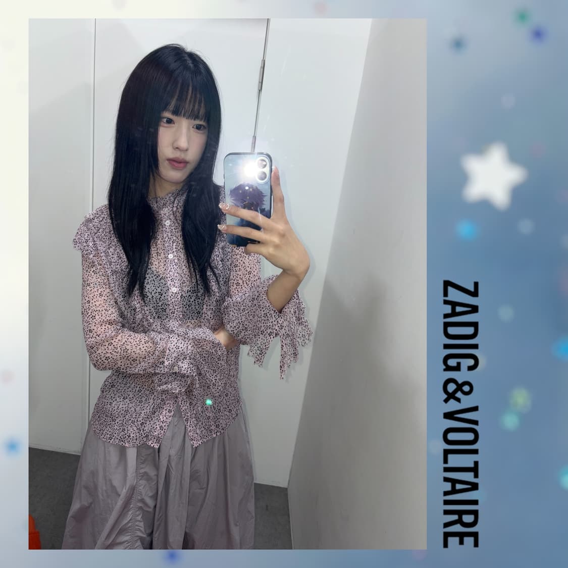 쟈딕앤볼테르 시스루 블라우스 상품이미지1