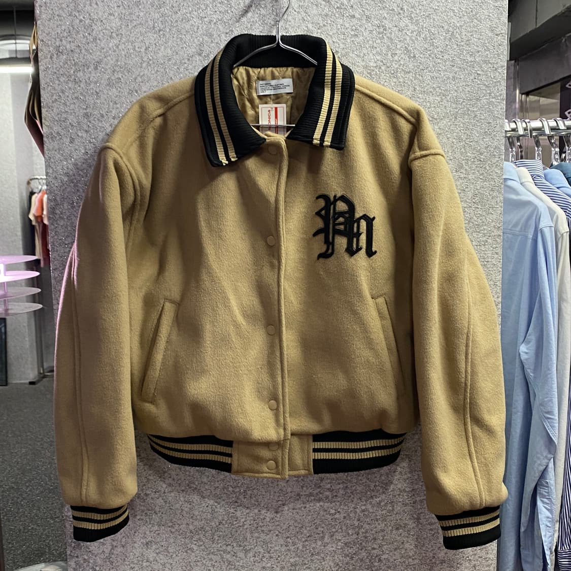 파르티멘토 자수 스몰 로고 모직 바시티 자켓 B3055 상품이미지2