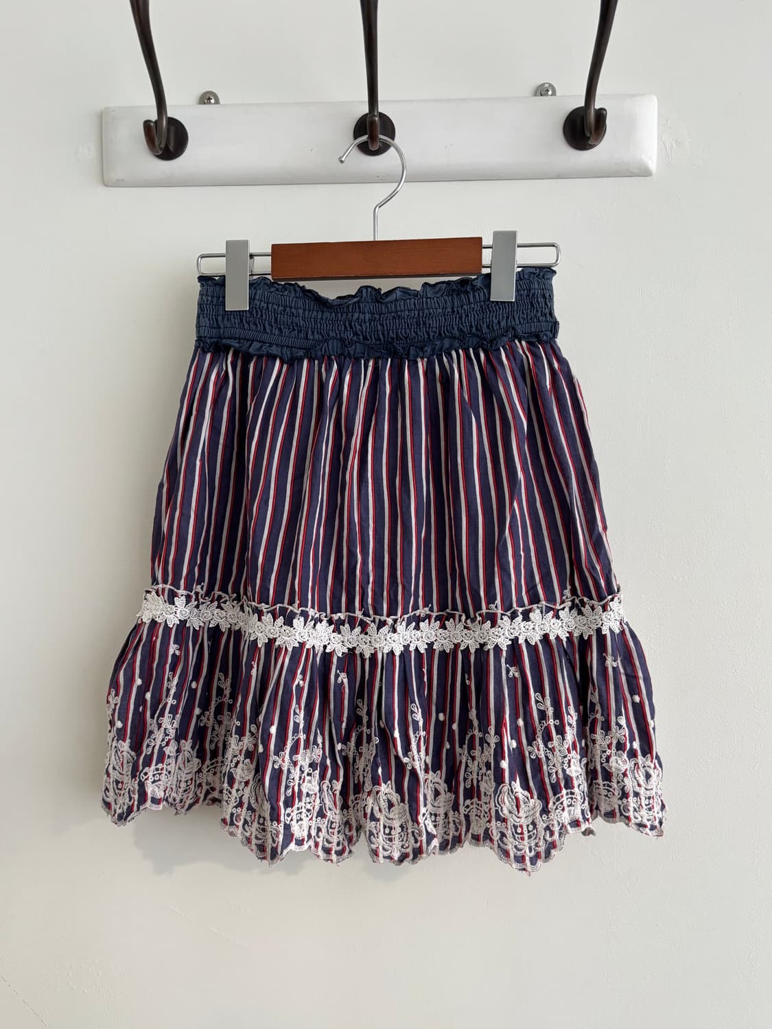 axes femme 엑시즈팜 큐빅 스트라이프 레이스 스커트 모리걸 상품이미지6