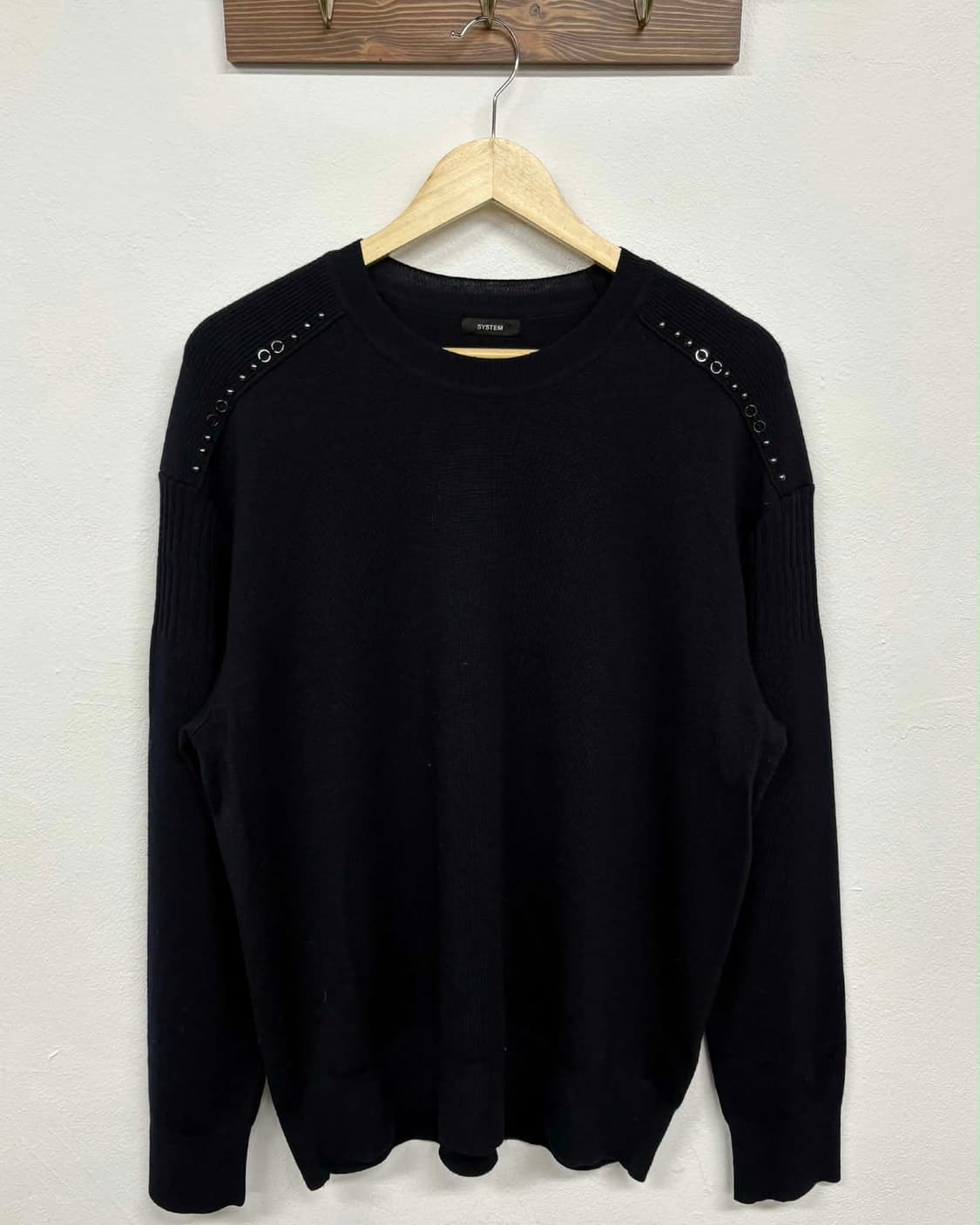 [100] 시스템 옴므 System 한섬 21년 신형 울 스터드 니트 상품이미지1