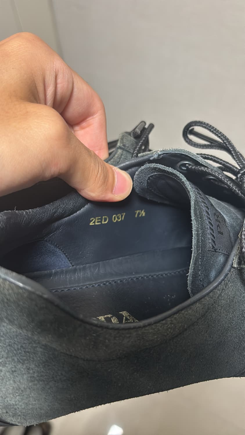 Prada sports suede dark green flat shoes 상품이미지5