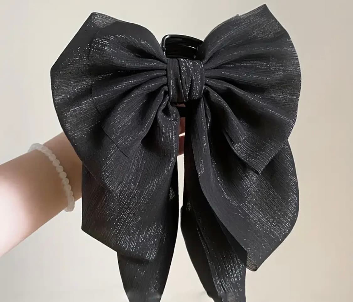 블랙 리본 집게핀 새상품 상품이미지5