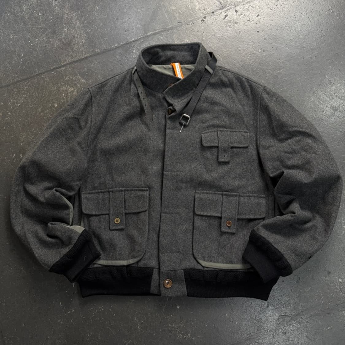 100 까스텔바작 헤링본 울 자켓  상품이미지1