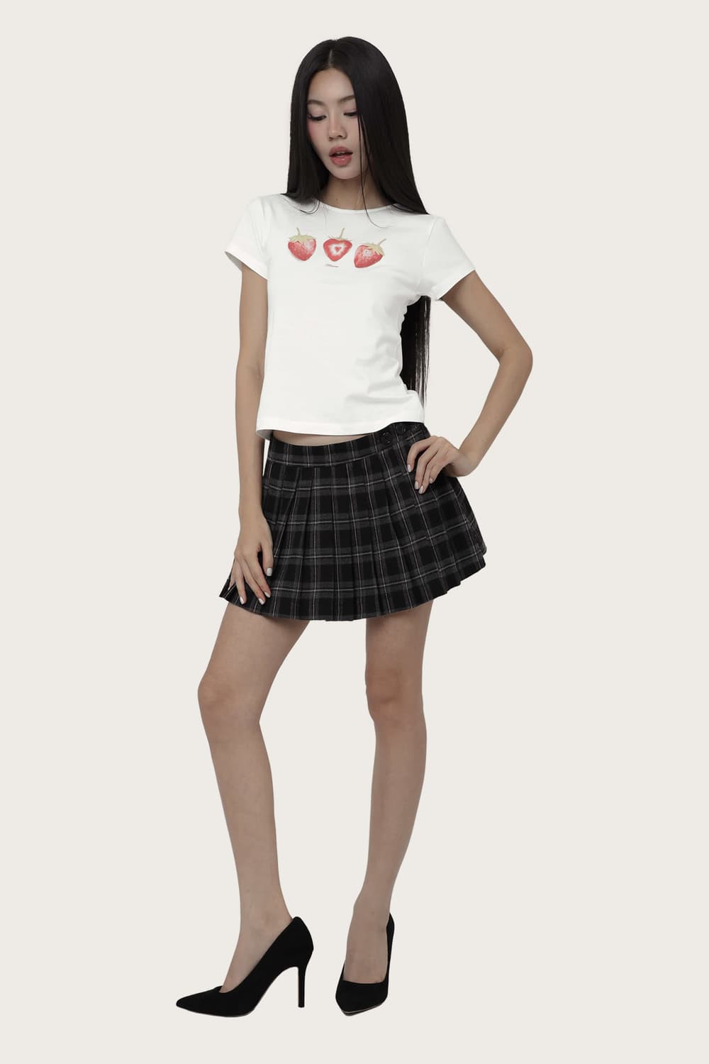 [공홈품절 택O 새상품 일괄] 클리시어 스트로베리 파스텔 탑 레드 핑크 상품이미지1