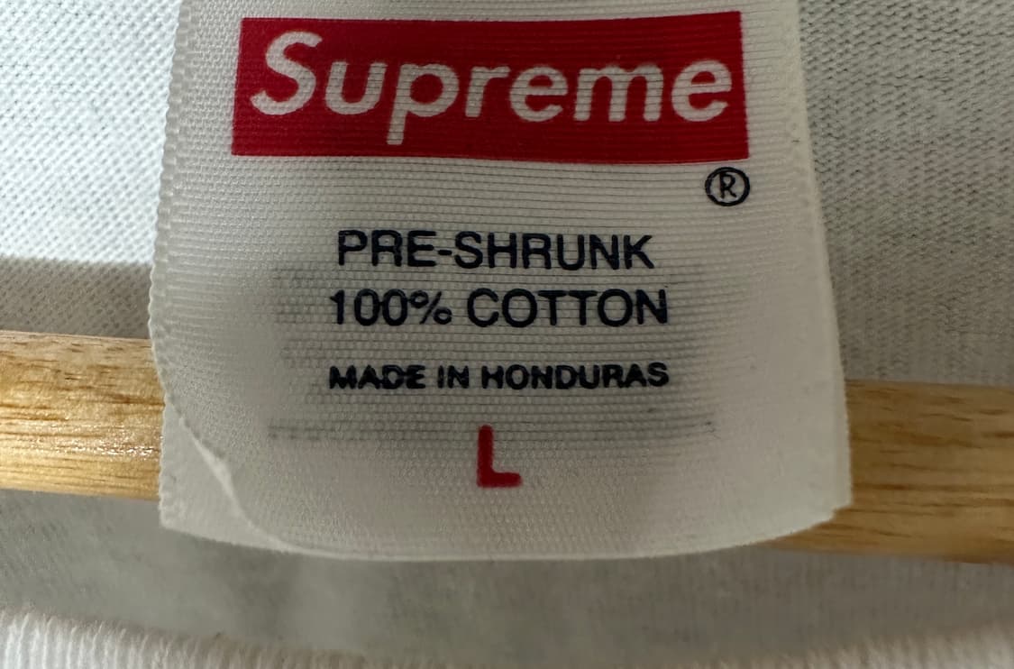 [L] 에이펙스 트윈 x 슈프림 반팔 티셔츠 화이트 aphex twin 상품이미지3