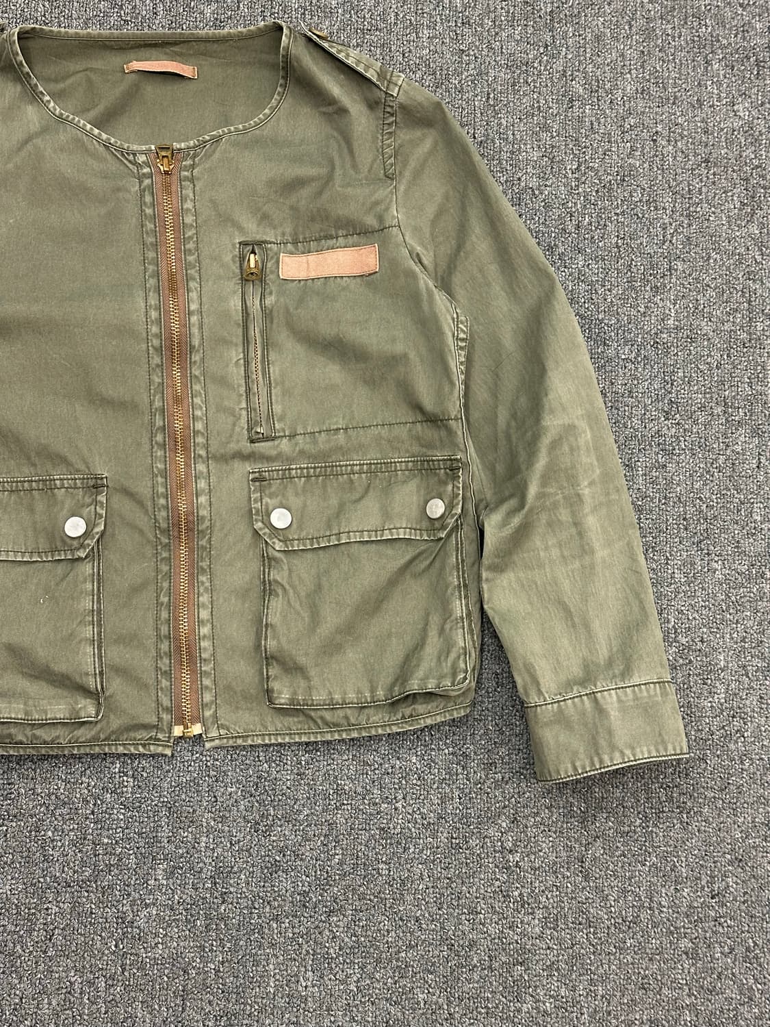 38)Macphee vintage 카키 투포켓 집업 자켓 상품이미지2