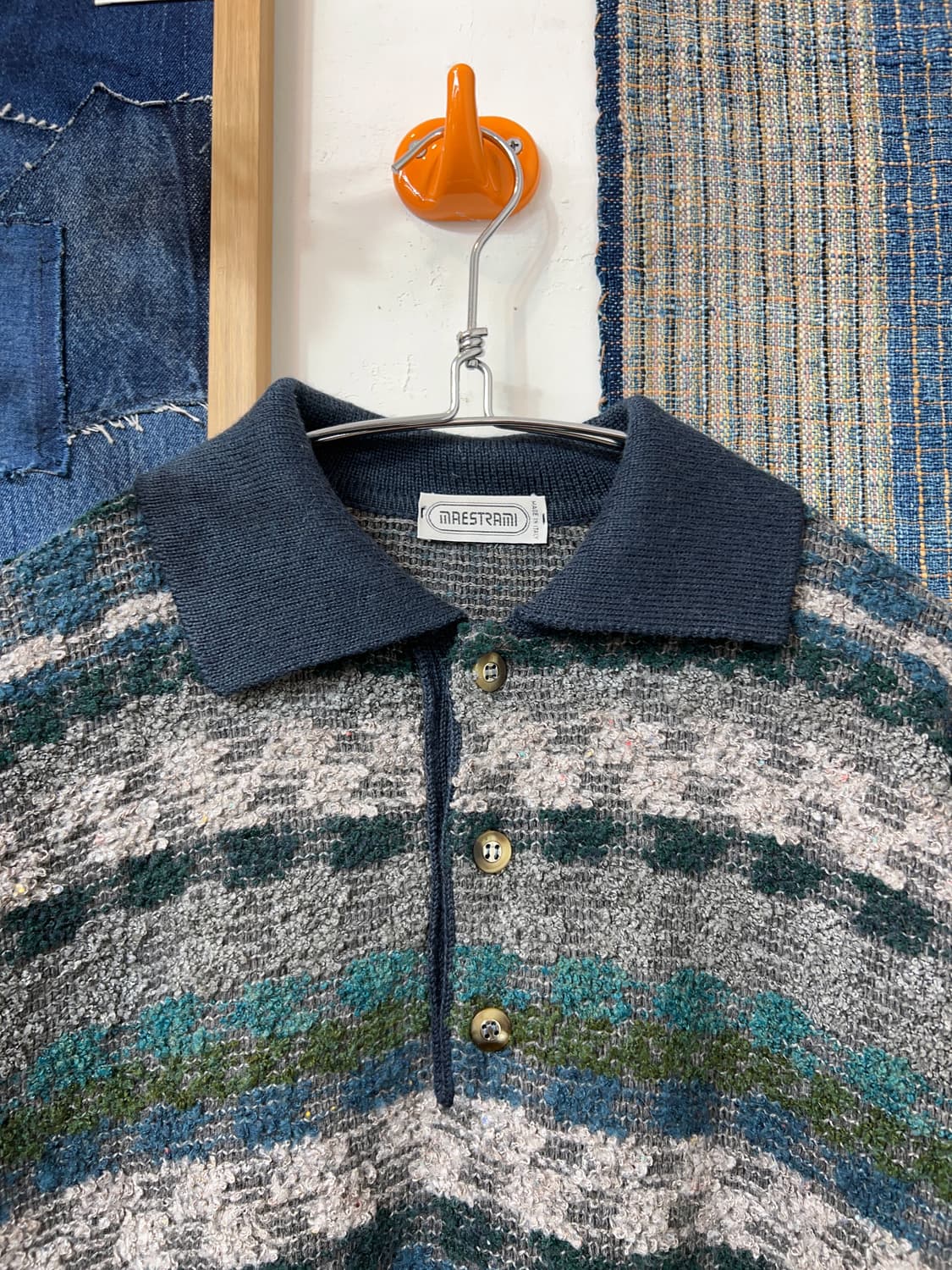 MAESTRAMI Pattern Polo Knit  [Made in It 상품이미지3