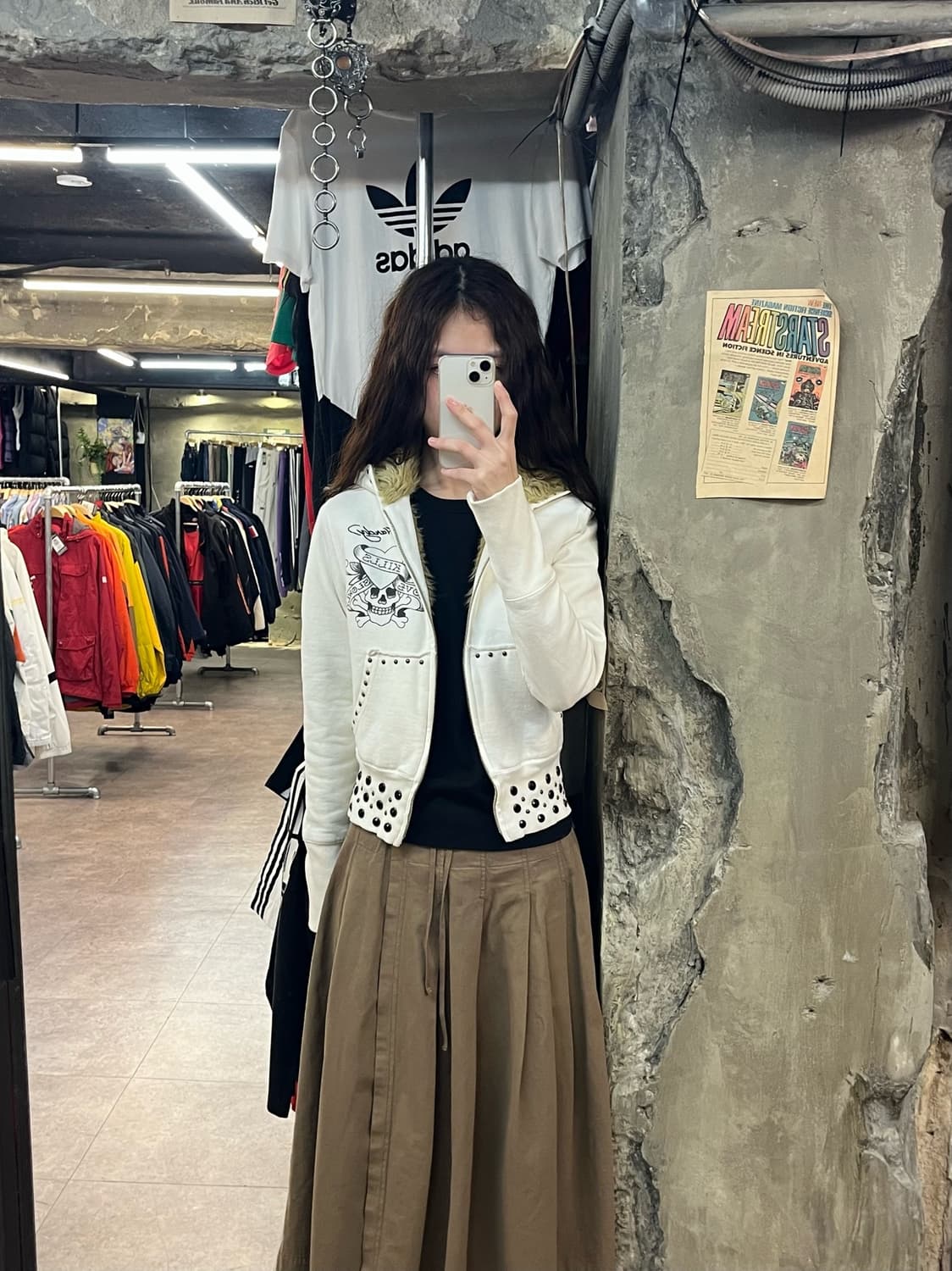 에드하디 큐빅 올드스쿨 타투 퍼 후드집업 아이보리 #csz2073 상품이미지2