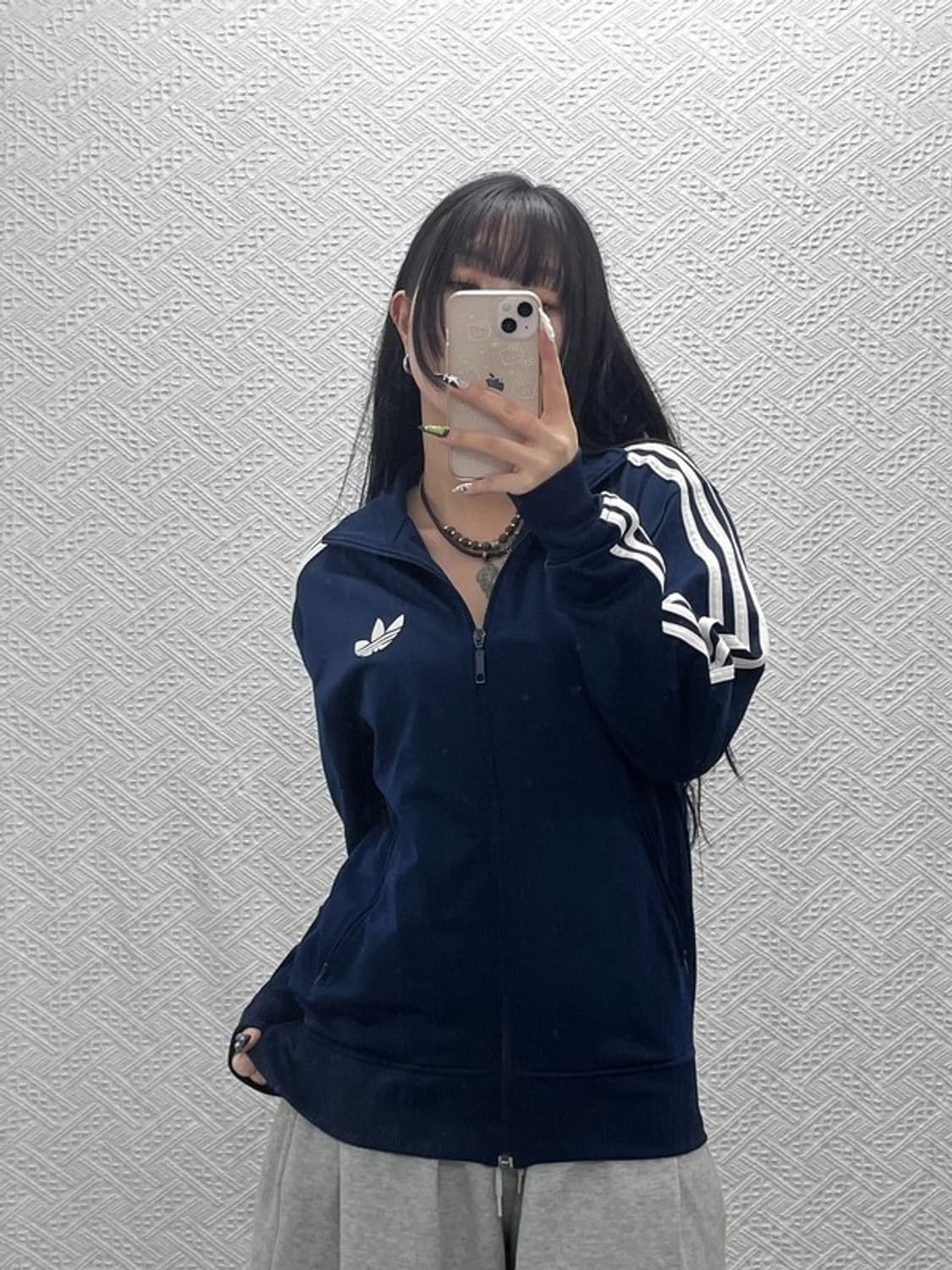 아디다스 파이어버드 올드스쿨 네이비 져지 집업 95 C08735 상품이미지2