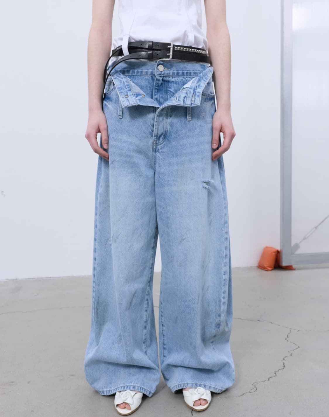 Lcdc 레이어드 스파클 데님 팬츠 상품이미지1