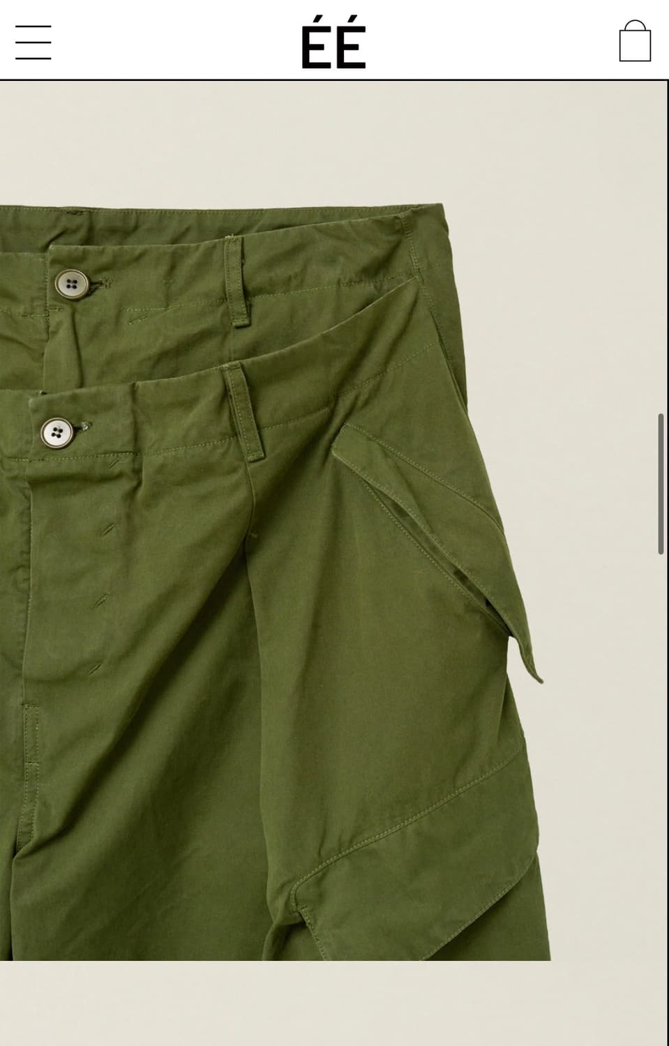 ÉÉ 더블 웨이스트 유틸리티 카고 트라우저 상품이미지5