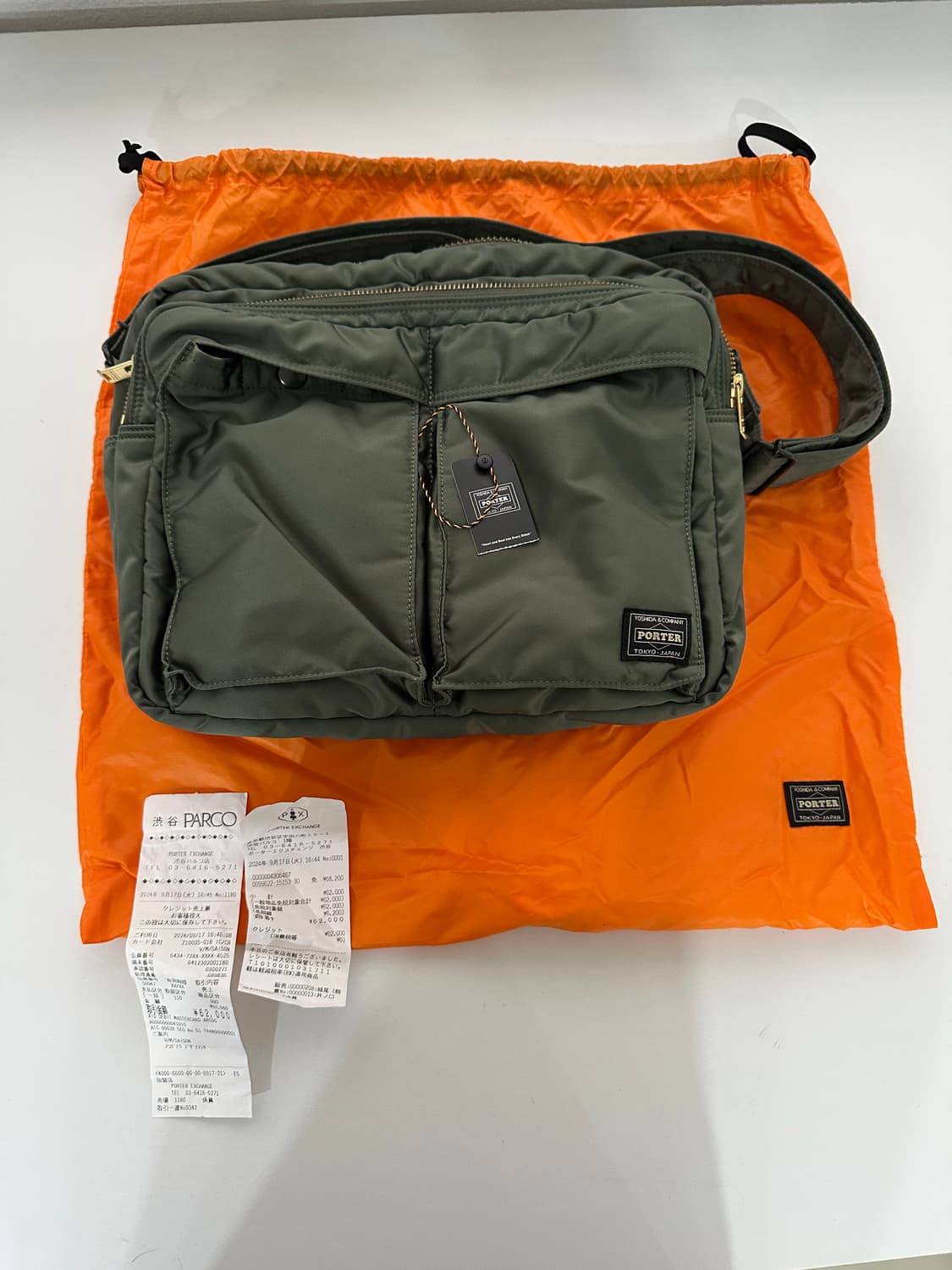 포터 올 뉴 탱커 슬링백 집 엑스라지 세이지 그린 상품이미지1