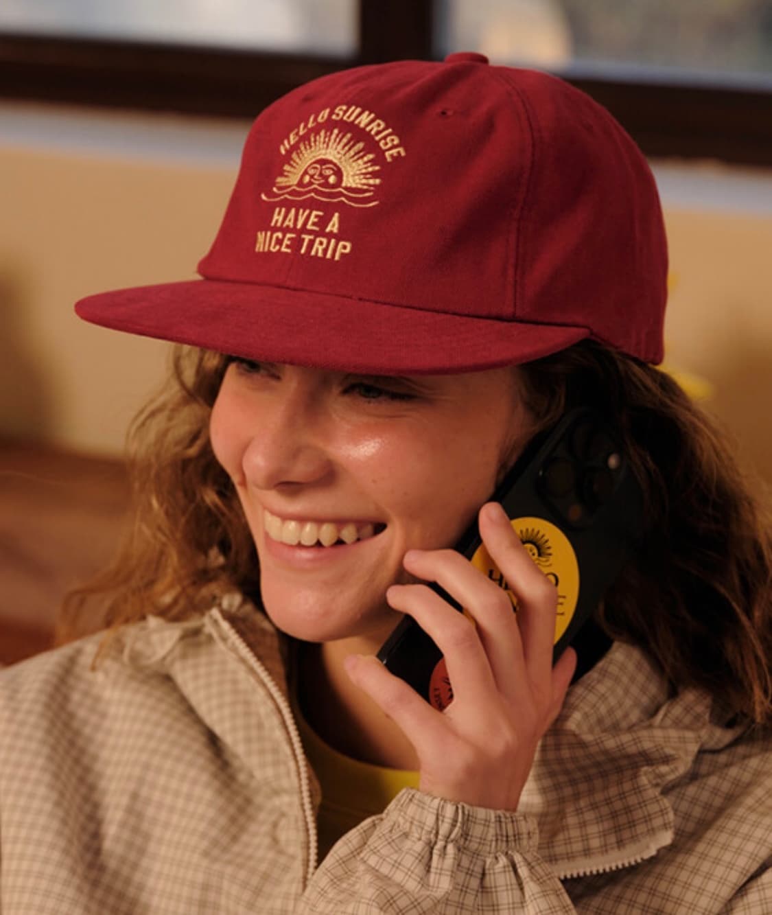 헬로선라이즈 아치로고캡 (레드) 상품이미지4