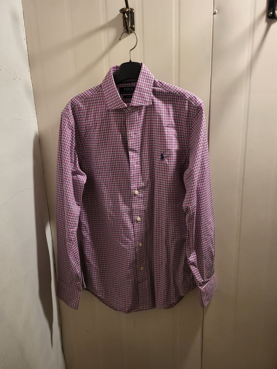 [M]폴로 랄프로렌 핑크 체크 셔츠 상품이미지1