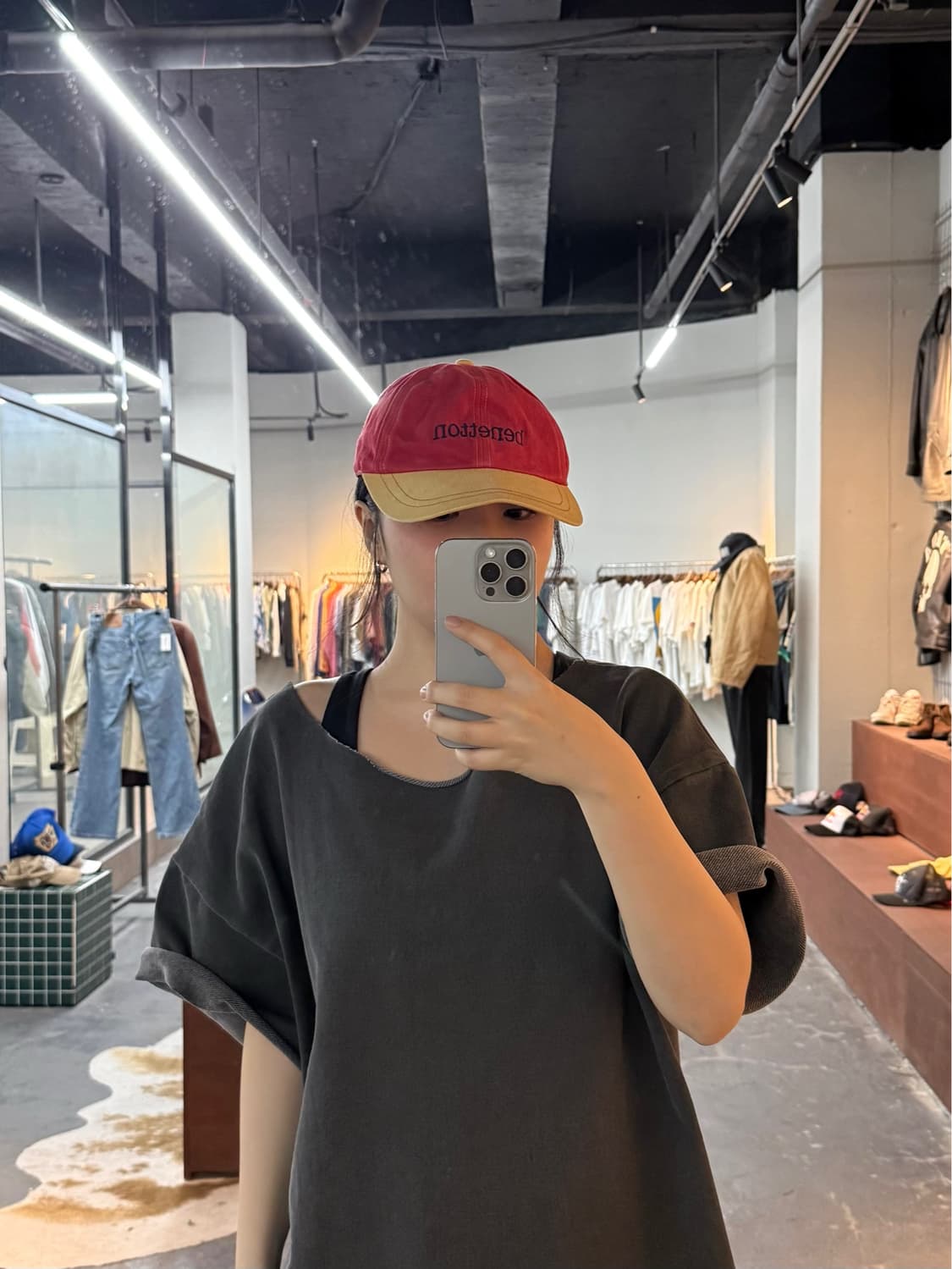 베네통 자수로고 배색 캡모자 H2988 상품이미지1
