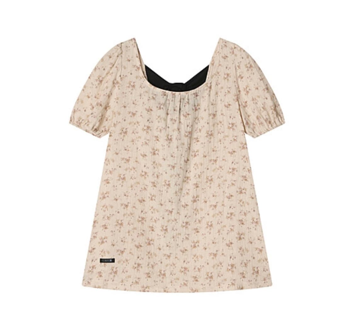 콜로신스 Black Tie Blouse Vintage Flower 상품이미지1
