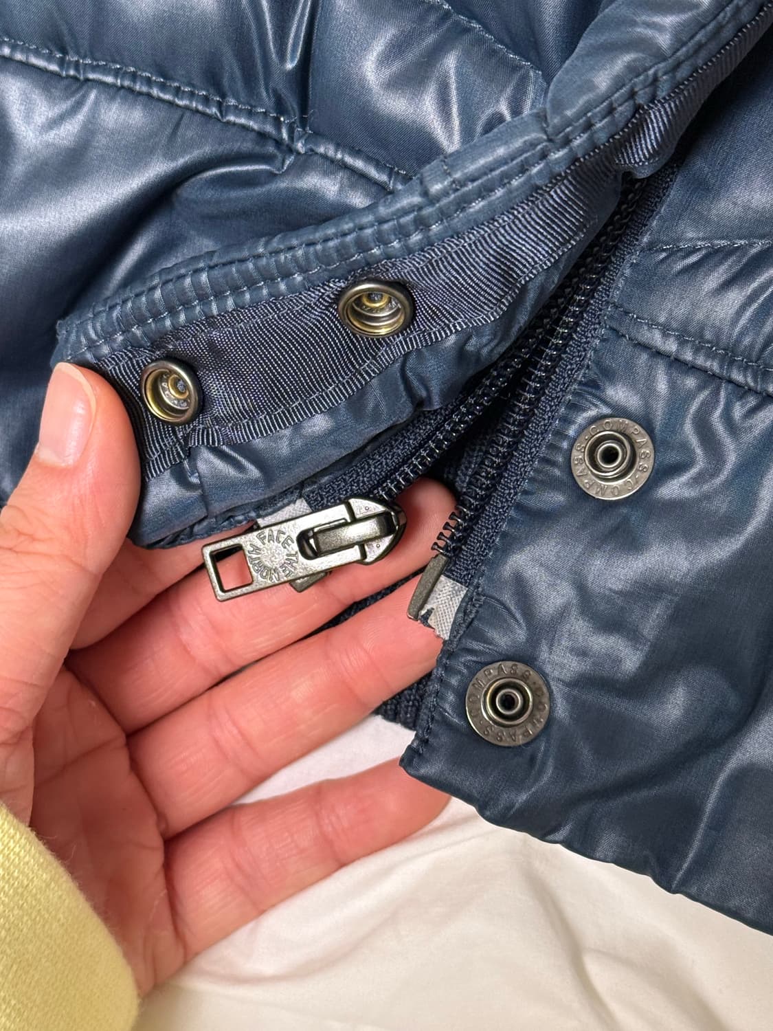 여L) 노스페이스 후드 패딩 펄 블루 구스다운 550 상품이미지3