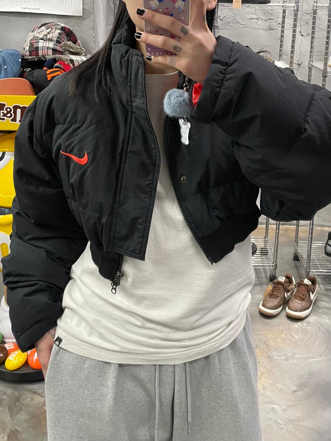 나이키 크롭 커스텀 패딩 상품이미지5