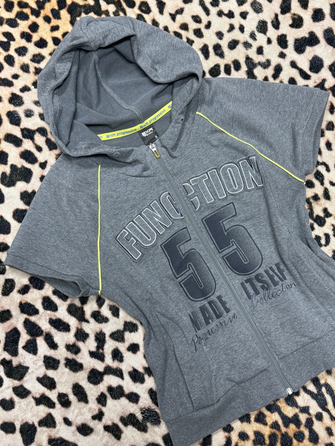 Y2K 스포티 넘버로고 반팔 후디집업  상품이미지2