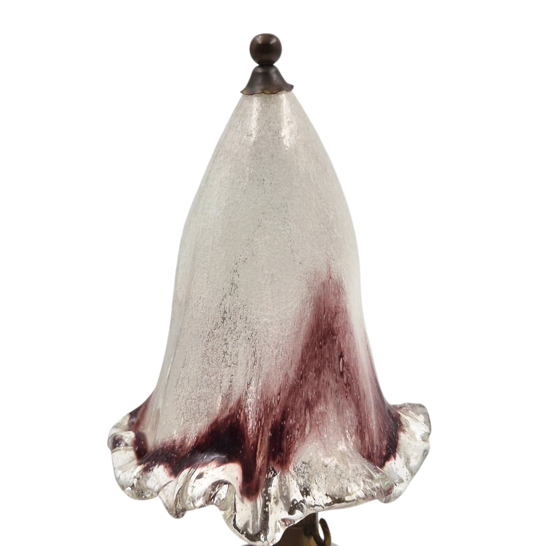 70s 레어 이와타 핸드블로운 퍼플 마블 꼬깔 램프 상품이미지4