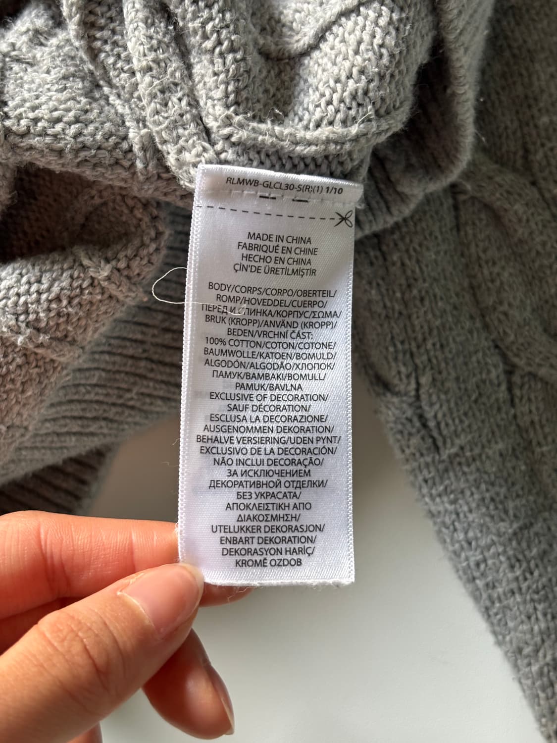 Polo 폴로 랄프로렌 신형 그레이컬러 케이블 하프집업 상품이미지9