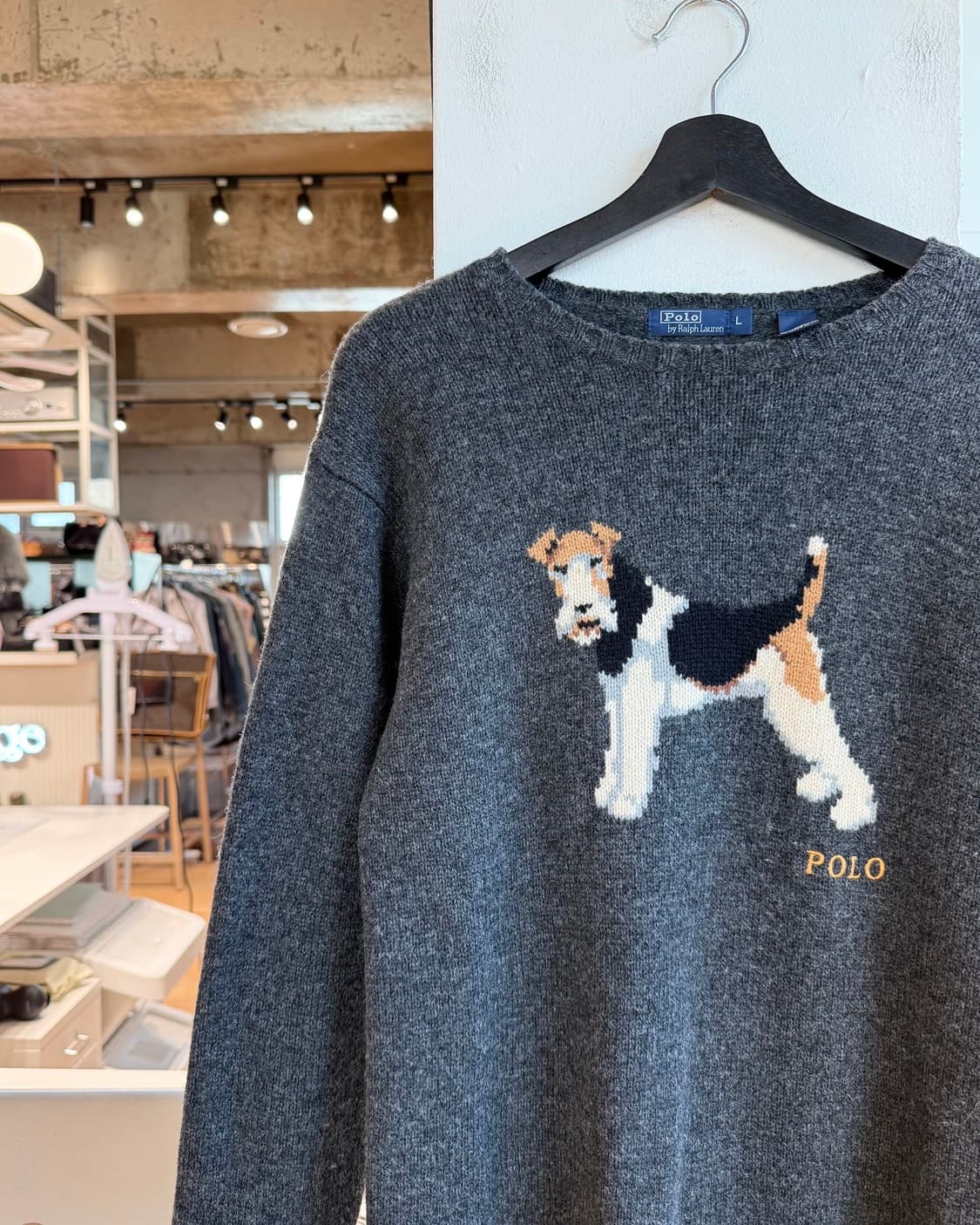 폴로 랄프로렌 차콜 블렌드 도그 인터샤 니트 상품이미지4