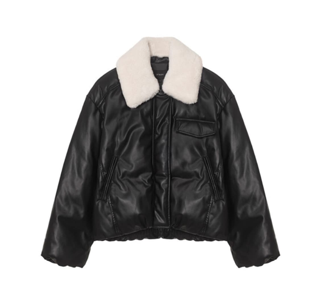 온앤온 퍼카라 레더 구스다운 블랙 상품이미지3