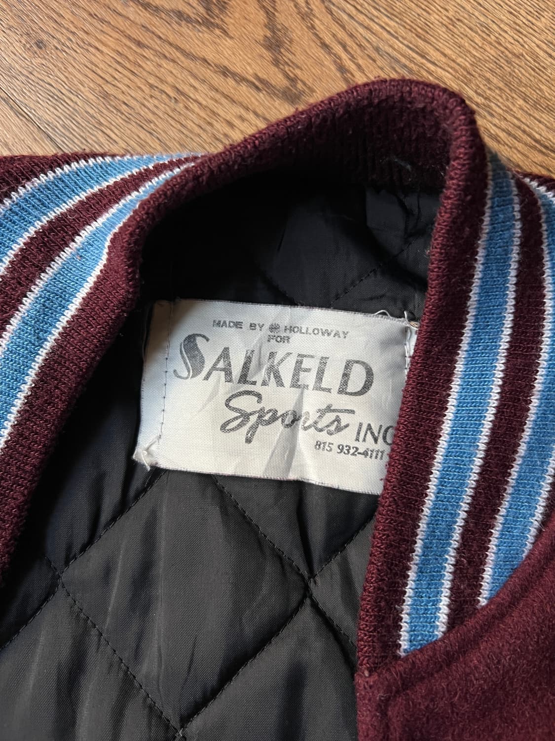 [M]00's USA 빈티지 KANKAKEE 버건디 울 바시티 자켓 상품이미지9