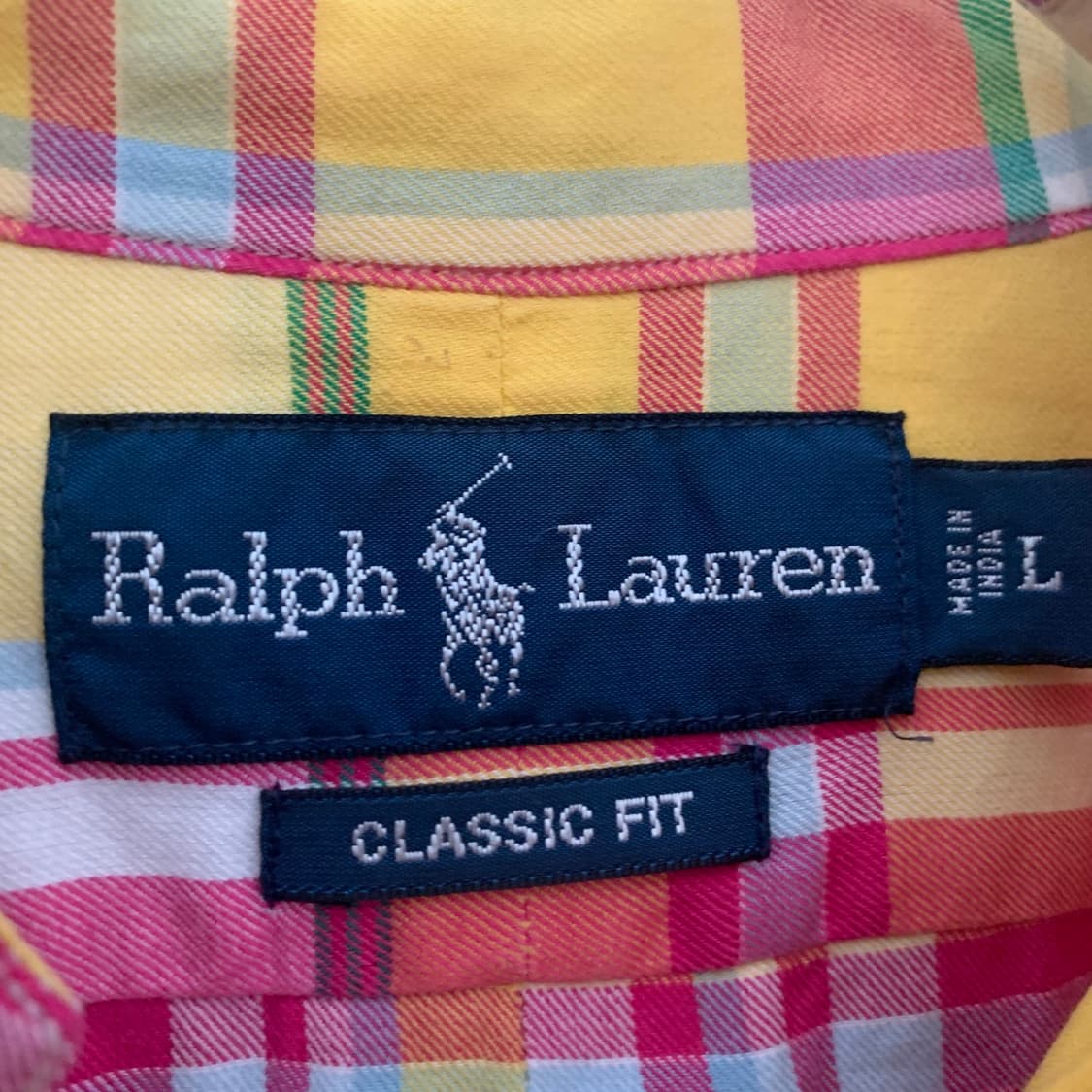 L 폴로랄프로렌 클래식핏 핑크 마드라스 체크 셔츠 상품이미지4