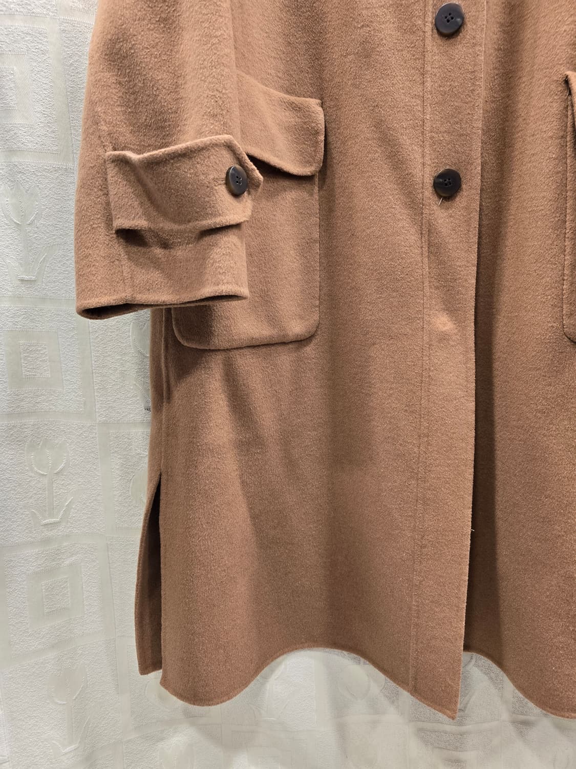 나이스클랍 모 캐시미어 혼방 핸드메이드 롱 코트 66~77 상품이미지4