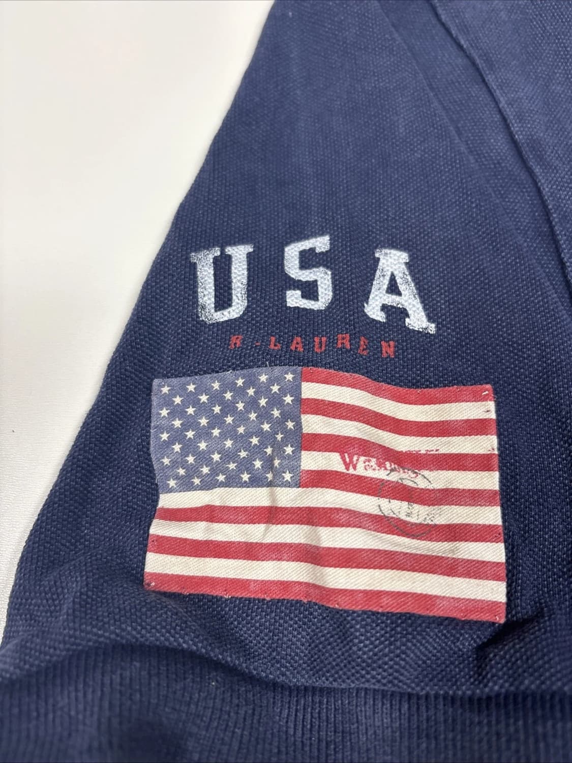 폴로 랄프로렌 USA 성조기 빅포니 반팔 카라티 네이비 상품이미지4