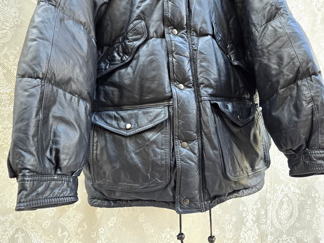 90s 웨스턴 카우레더 다운 패딩 상품이미지3