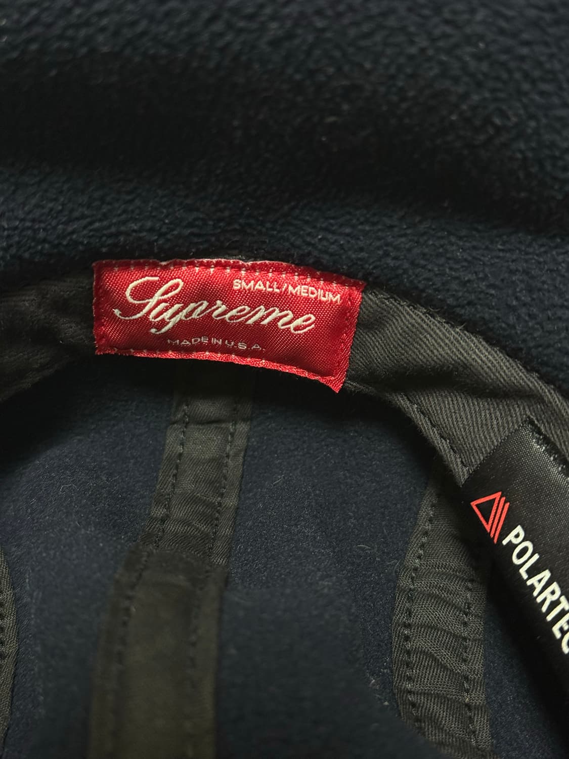 슈프림 폴라텍 이어플랩 캠프캡 네이비 상품이미지5